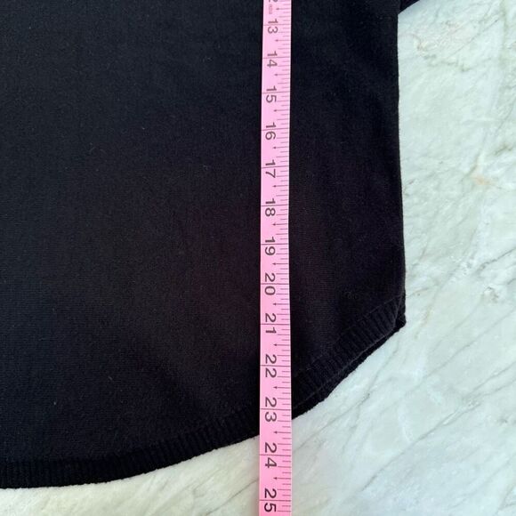 Max Studio Women's Ruched Sleeve Knit Sweater black size S NWT - Picture 8 of 8